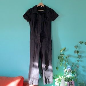 H&M faded black cotton jumpsuit in size 12.